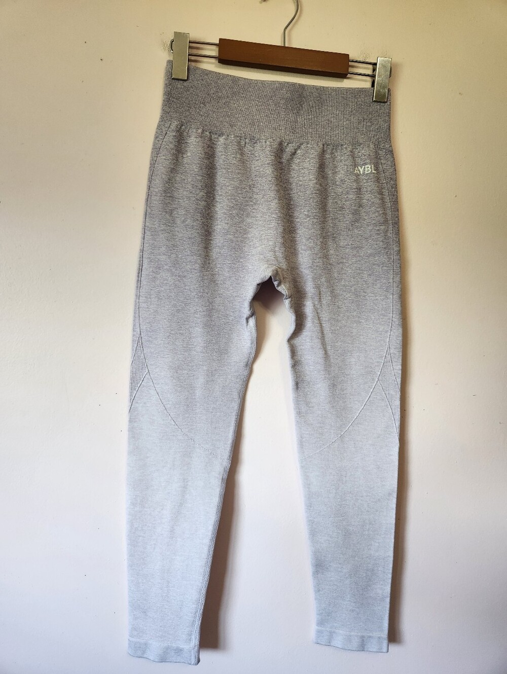 AYBL High Waist Contour Seamless Leggings Light Purple Grey Marl Size Medium
